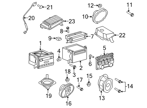 2009 Ford F-150 Kit - Amplifier Diagram for AL3Z-18B849-C