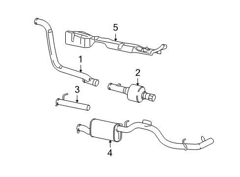 2004 Ford Excursion Exhaust Components Diagram 2 - Thumbnail