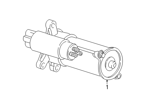 2004 Lincoln LS Starter Motor Assembly Diagram for XW4Z-11002-AC