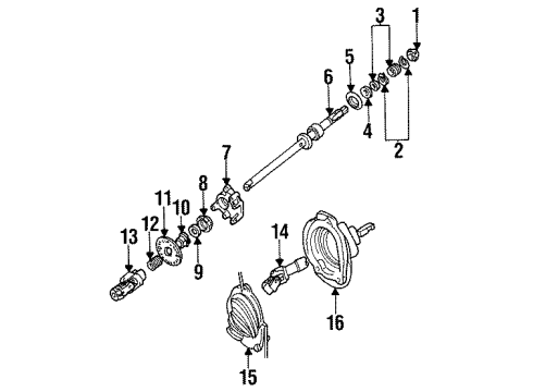 1994 Mercury Sable Shaft & Internal Components Diagram