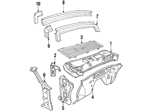 1984 Ford Mustang Cowl Panels Diagram