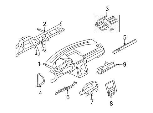 2005 Ford Freestyle Instrument Panel Diagram