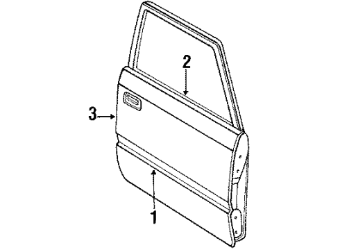 1984 Ford EXP Door & Components Diagram