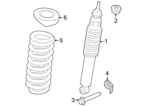 2023 Ford F-250 Super Duty Shocks & Components - Front Diagram 1 - Thumbnail