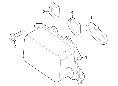 Oil Cooler Assembly Gasket, Driver Side Diagram for LC3Z-6L621-A