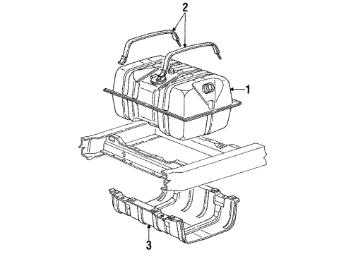 1996 Ford Bronco Fuel System Components Diagram