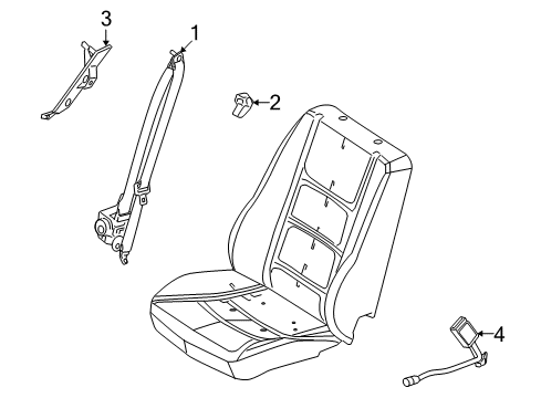 2006 Mercury Milan Front Seat Belts Diagram