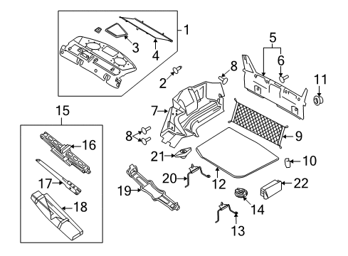 2009 Mercury Sable Interior Trim - Rear Body Diagram