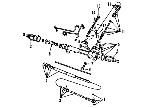 1993 Lincoln Mark VIII Pump Assy - Power Steering Diagram for F8LZ-3A674-ABRM