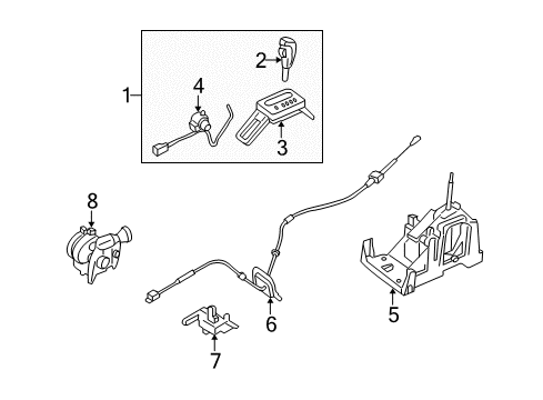 2005 Ford Freestyle Shifter Housing Diagram