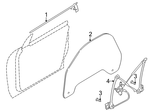 2004 Ford Thunderbird Door & Components, Electrical Diagram 1 - Thumbnail