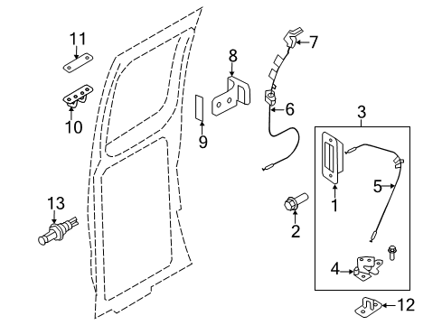 2014 Ford E-250 Side Door Diagram 4 - Thumbnail