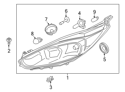 2019 Ford Fiesta Bulbs Diagram 3 - Thumbnail