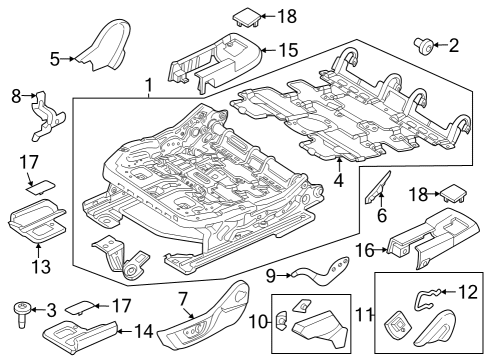 2024 Ford Mustang HANDLE - SEAT BACK ADJUSTING Diagram for FR3Z-6361199-AA