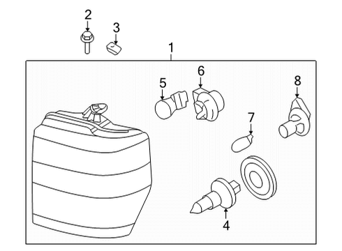 2019 Ford E-350 Super Duty Headlamps Diagram