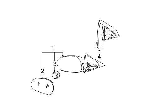 2004 Ford Mustang Outside Mirrors Diagram