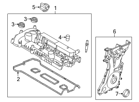 2019 Ford Explorer Valve & Timing Covers Diagram 1 - Thumbnail