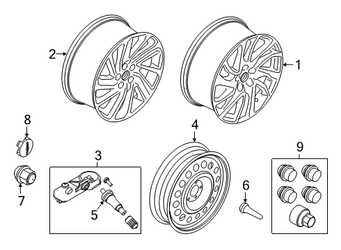 2020 Lincoln Corsair Wheels Diagram 1 - Thumbnail