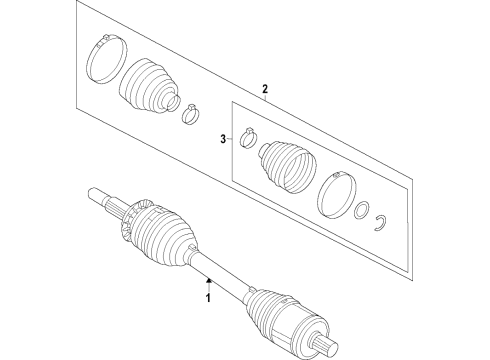 2023 Ford Mustang Mach-E Axle Shafts & Joints, Drive Axles Diagram 1 - Thumbnail