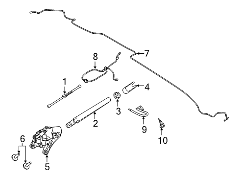 2020 Lincoln Corsair Lift Gate - Wiper & Washer Components Diagram