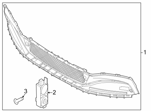 2022 Ford Mustang Mach-E Grille & Components Diagram 2 - Thumbnail