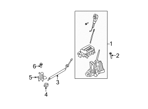 2009 Ford Escape Shifter Housing Diagram 2 - Thumbnail