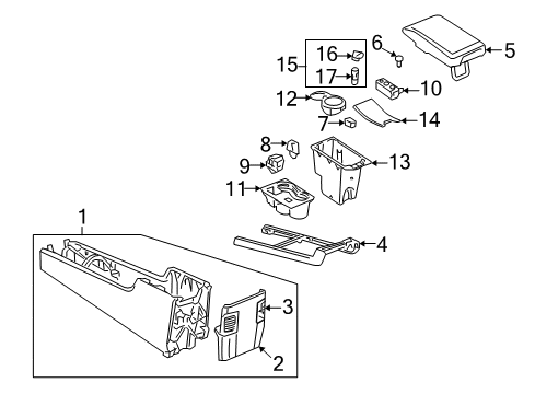 2004 Lincoln LS Floor Console Diagram