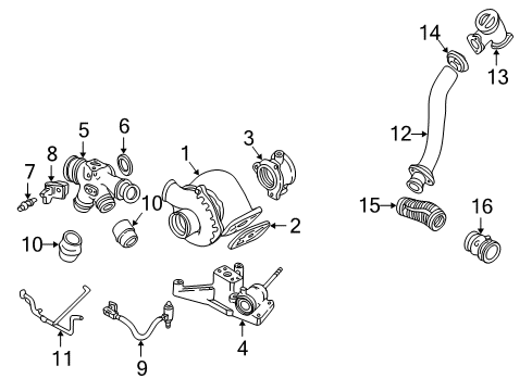 2000 Ford Excursion Air Hose Diagram for F81Z-9C623-AA