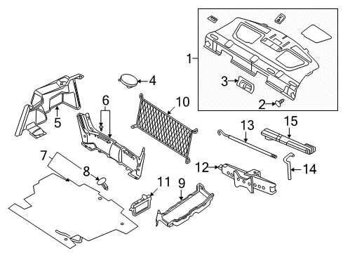 2009 Ford Fusion Interior Trim - Rear Body Diagram