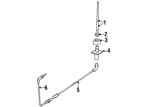 1999 Ford Escort Antenna & Radio Diagram 2 - Thumbnail