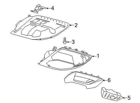 2014 Ford C-Max Overhead Console Diagram