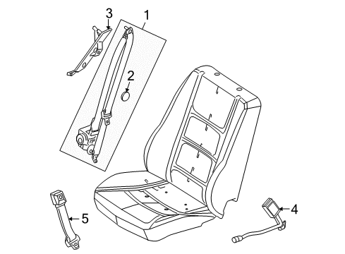 2009 Lincoln MKS Seat Belt Diagram 1 - Thumbnail