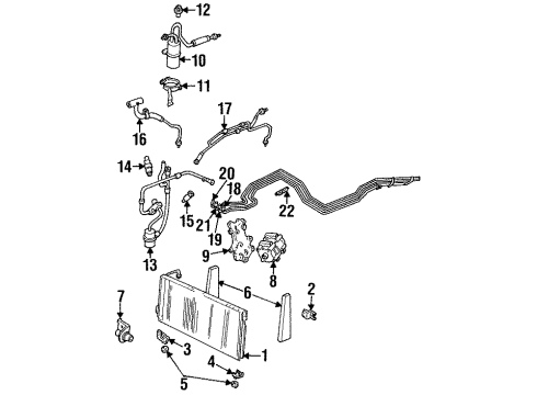 1993 Mercury Villager Pulley Assembly A/C Compressor Diagram for F3XY19D784A