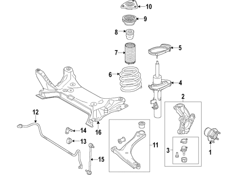 2021 Ford Transit-350 SHOCK ABSORBER ASY Diagram for LK4Z-18124-E