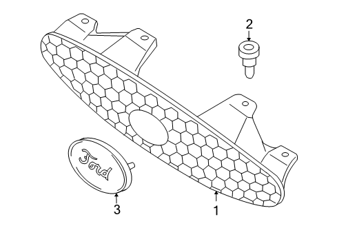 2004 Ford Taurus Grille - Radiator Diagram for 4F1Z-8200-AB