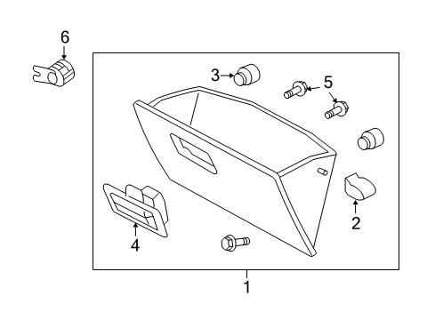 2008 Mercury Mariner Glove Box Diagram 1 - Thumbnail