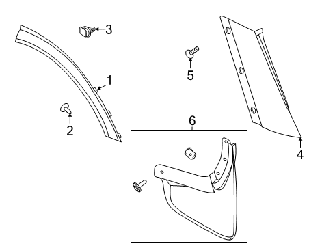 2020 Ford Explorer Exterior Trim - Quarter Panel Diagram