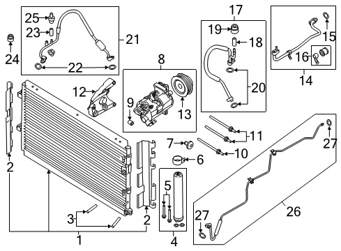 2017 Ford Mustang Accumulator Assembly - Air Conditioning Diagram for FR3Z-19C836-A