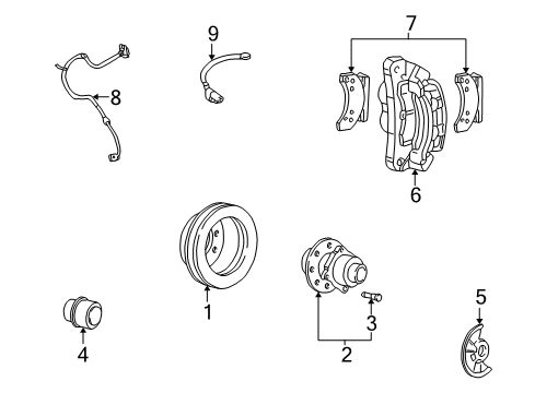 2007 Ford F-350 Super Duty Front Brakes Diagram 3 - Thumbnail