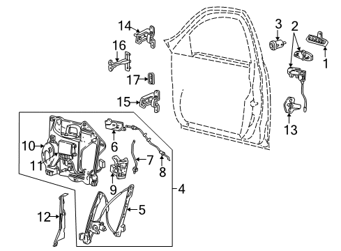 2001 Lincoln LS Cylinder Assy - Actuating Diagram for 5W4Z-5421991-BB