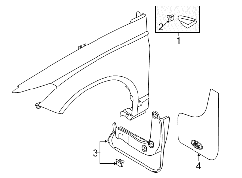 2019 Ford SSV Plug-In Hybrid Exterior Trim - Fender Diagram