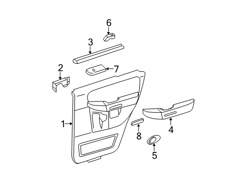 2004 Ford Expedition Cover Assembly Diagram for 5L1Z-78275A19-AAA