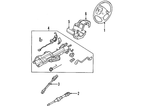 2006 Ford Expedition Steering Wheel Assembly Diagram for 5L7Z-3600-AAA