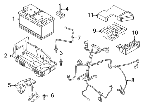 2023 Lincoln Aviator CABLE ASY - BATTERY TO BATTERY Diagram for N1MZ-14300-B