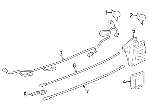 2022 Ford Expedition WIRE - PARKING DISTANCE AID SE Diagram for NL1Z-15K868-F