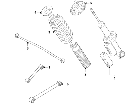 2023 Ford Bronco SHOCK ABSORBER ASY Diagram for MB3Z-18125-J