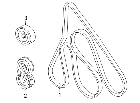 2003 Ford Explorer Sport Belts & Pulleys Diagram