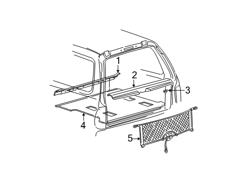 1999 Ford Expedition Interior Trim - Rear Body Diagram