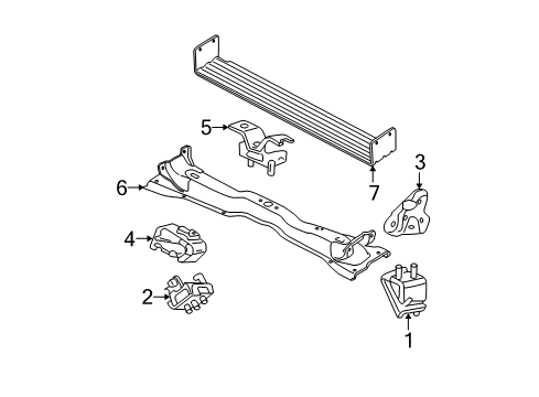 2006 Mercury Mountaineer Engine & Trans Mounting Diagram 2 - Thumbnail