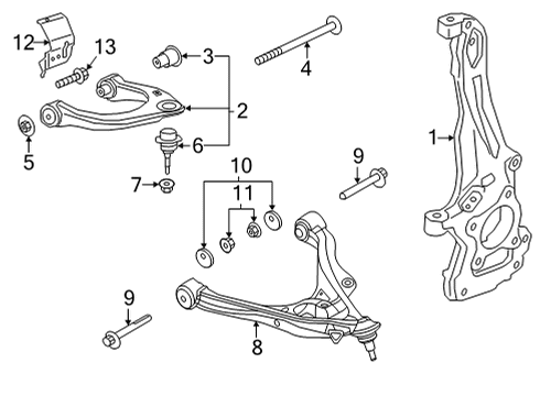 2022 Ford Bronco Suspension Components, Control Arm, Ride Control, Stabilizer Bar Diagram 1 - Thumbnail